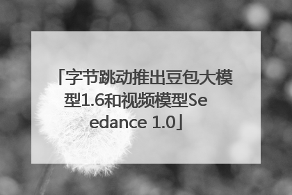 字节跳动推出豆包大模型1.6和视频模型Seedance 1.0