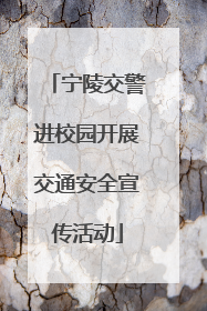 宁陵交警进校园开展交通安全宣传活动