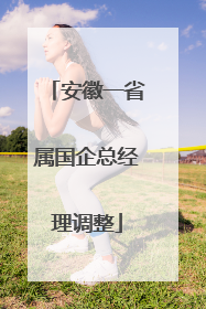 安徽一省属国企总经理调整