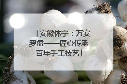 安徽休宁：万安罗盘——匠心传承百年手工技艺
