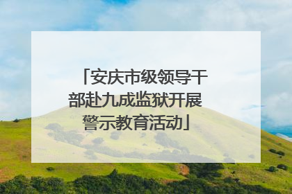 安庆市级领导干部赴九成监狱开展警示教育活动