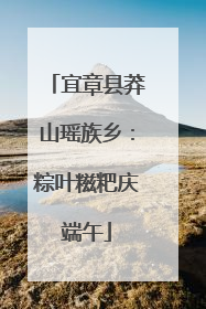 宜章县莽山瑶族乡：粽叶糍粑庆端午
