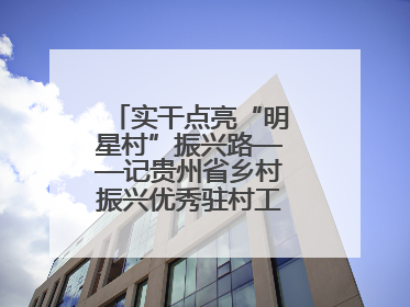 实干点亮“明星村”振兴路——记贵州省乡村振兴优秀驻村工作队员王培欢