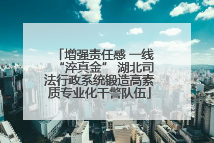 增强责任感 一线“淬真金” 湖北司法行政系统锻造高素质专业化干警队伍