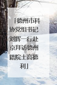 德州市科协党组书记刘辉一行赴京拜访德州籍院士高德利