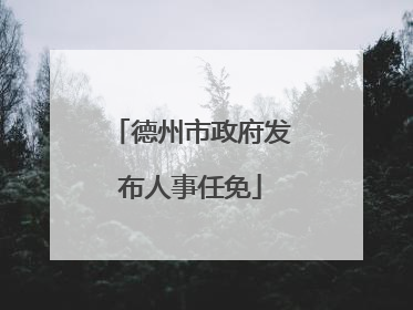 德州市政府发布人事任免