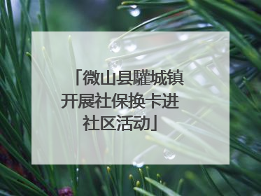 微山县驩城镇开展社保换卡进社区活动