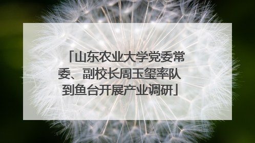山东农业大学党委常委、副校长周玉玺率队到鱼台开展产业调研