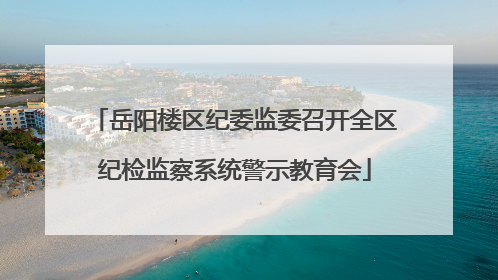 岳阳楼区纪委监委召开全区纪检监察系统警示教育会