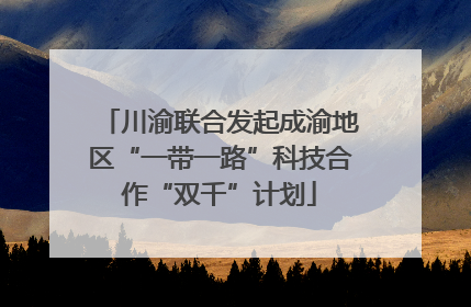 川渝联合发起成渝地区“一带一路”科技合作“双千”计划