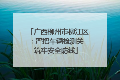 广西柳州市柳江区：严把车辆检测关 筑牢安全防线