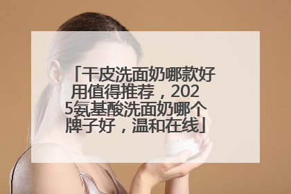 干皮洗面奶哪款好用值得推荐，2025氨基酸洗面奶哪个牌子好，温和在线