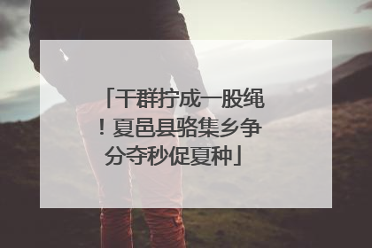 干群拧成一股绳！夏邑县骆集乡争分夺秒促夏种