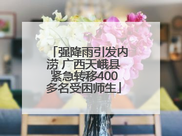 强降雨引发内涝 广西天峨县紧急转移400多名受困师生