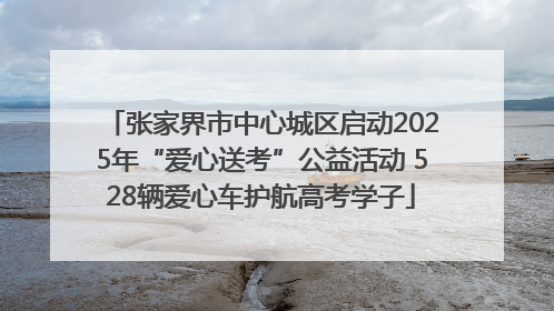 张家界市中心城区启动2025年“爱心送考”公益活动 528辆爱心车护航高考学子