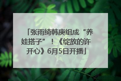 张雨绮韩庚组成“养娃搭子”！《绽放的许开心》6月5日开播
