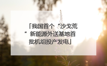 我国首个“沙戈荒”新能源外送基地首批机组投产发电