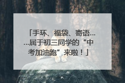 手环、福袋、寄语……属于初三同学的“中考加油跑”来啦！