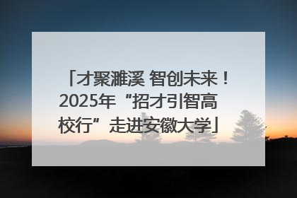 才聚濉溪 智创未来！2025年“招才引智高校行”走进安徽大学