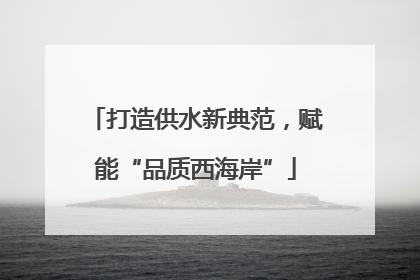 打造供水新典范，赋能“品质西海岸”