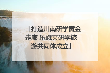 打造川南研学黄金走廊 乐峨夹研学旅游共同体成立