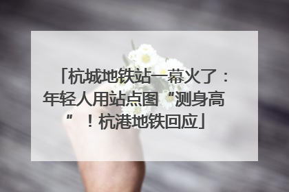 杭城地铁站一幕火了：年轻人用站点图“测身高”！杭港地铁回应