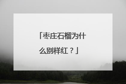 枣庄石榴为什么别样红？