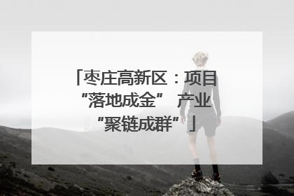 枣庄高新区：项目“落地成金” 产业“聚链成群”