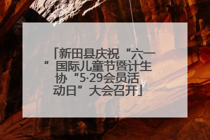 新田县庆祝“六一”国际儿童节暨计生协“5·29会员活动日”大会召开