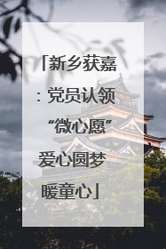 新乡获嘉：党员认领“微心愿” 爱心圆梦暖童心