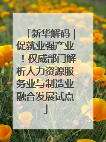 新华解码｜促就业强产业！权威部门解析人力资源服务业与制造业融合发展试点