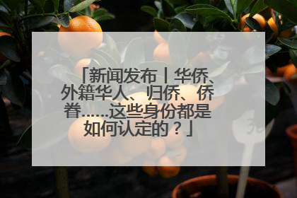 新闻发布丨华侨、外籍华人、归侨、侨眷……这些身份都是如何认定的？