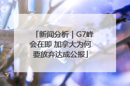 新闻分析｜G7峰会在即 加拿大为何要放弃达成公报