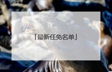 最新任免名单