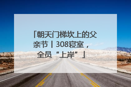朝天门梯坎上的父亲节丨308寝室，全员“上岸”