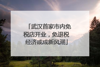 武汉首家市内免税店开业，免退税经济或成新风潮