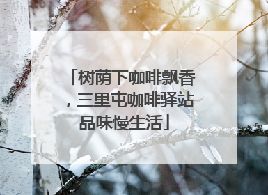 树荫下咖啡飘香，三里屯咖啡驿站品味慢生活
