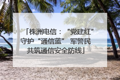 株洲电信：“党建红”守护“通信蓝” 军警民共筑通信安全防线
