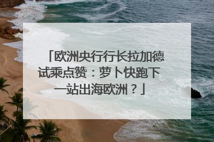 欧洲央行行长拉加德试乘点赞：萝卜快跑下一站出海欧洲？