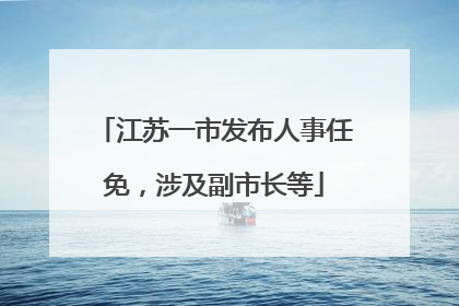 江苏一市发布人事任免，涉及副市长等