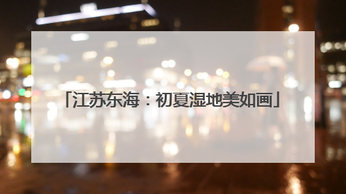 江苏东海：初夏湿地美如画