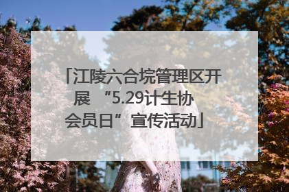 江陵六合垸管理区开展 “5.29计生协会员日”宣传活动