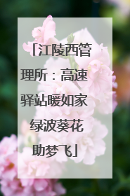 江陵西管理所：高速驿站暖如家 绿波葵花助梦飞
