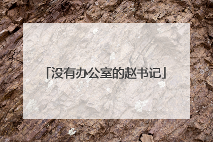 没有办公室的赵书记