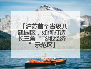 沪苏首个省级共建园区，如何打造长三角“飞地经济”示范区