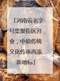 河南省老字号集聚街区开业，中原传统文化传承再添新地标