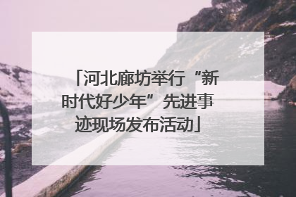河北廊坊举行“新时代好少年”先进事迹现场发布活动