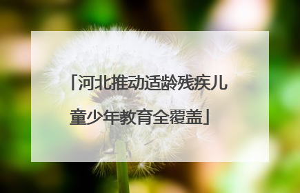 河北推动适龄残疾儿童少年教育全覆盖