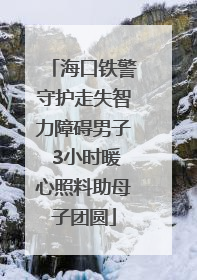 海口铁警守护走失智力障碍男子 3小时暖心照料助母子团圆