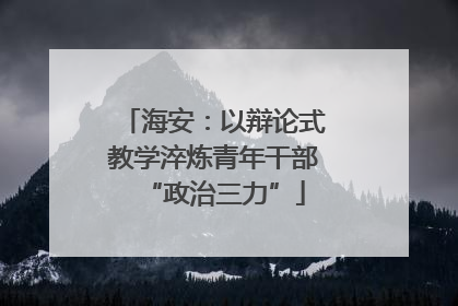海安：以辩论式教学淬炼青年干部“政治三力”